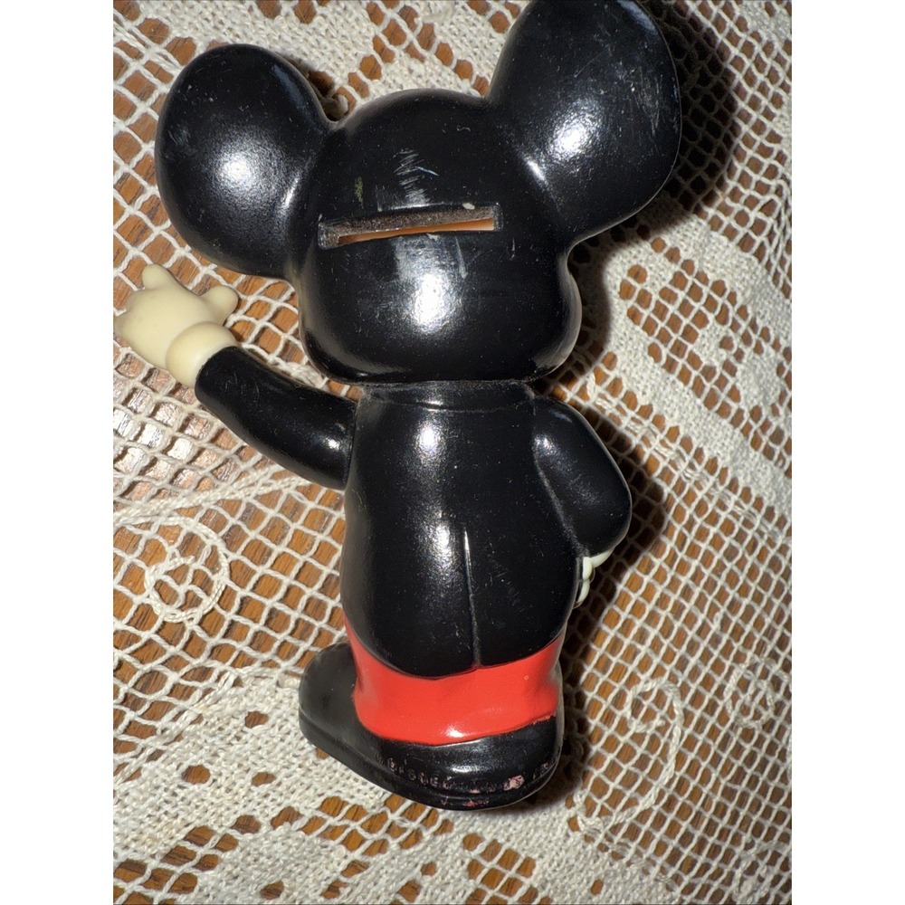 Vintage Mickey Mouse Plastic‎ Bank 5.5" Walt Disney World Productions - Picture 3 of 9